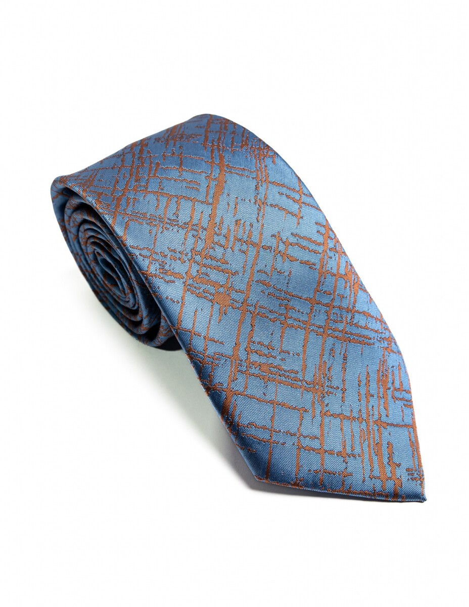 Corbata 8 cm - CELESTE OSC. 