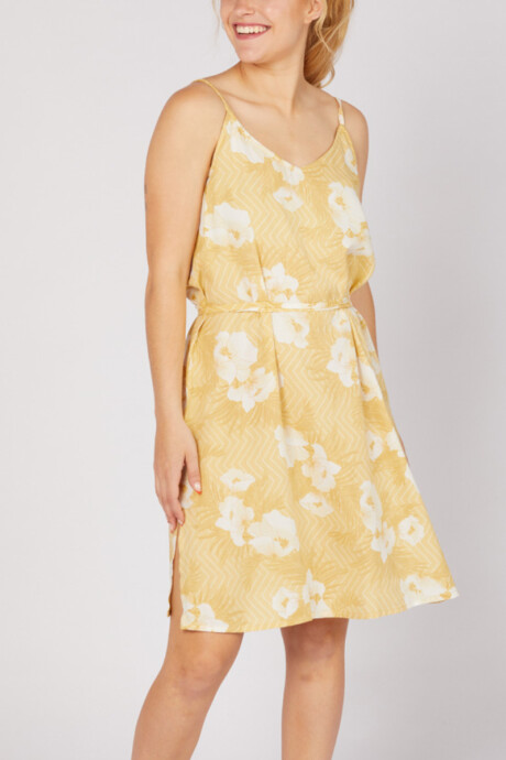 VESTIDO CORTO ISLA RUSTY Mostaza