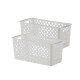 Set x2 Cesto organizador Quadratta calado MS BLANCO