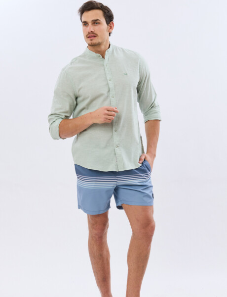 SHORT DE BAÑO RAYADO Azul