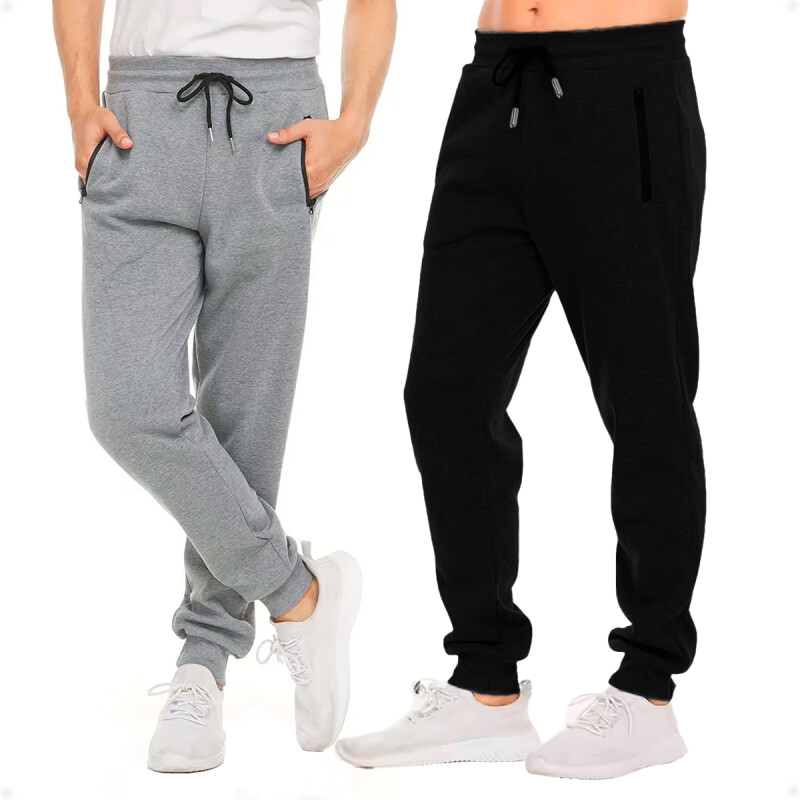 Pantalón Jogging Para Hombre Deportivo Premium Gris