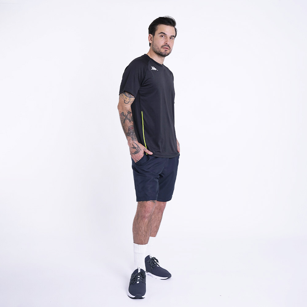 Polo Training Kombat Run Foro Hombre Black