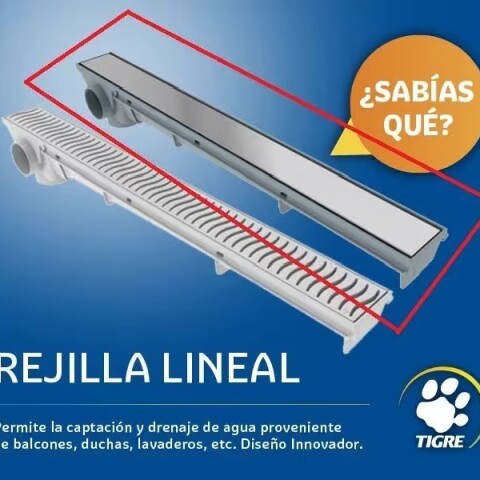 Receptáculo lineal 90cm rejilla inoxidable Receptáculo Lineal 90cm Rejilla Inoxidable