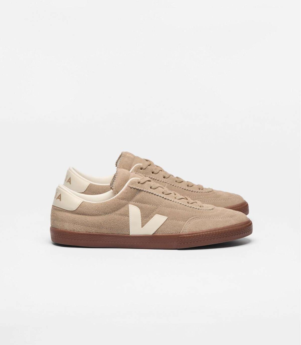 Championes Panenka Suede Taupe de Hombre - Crema 