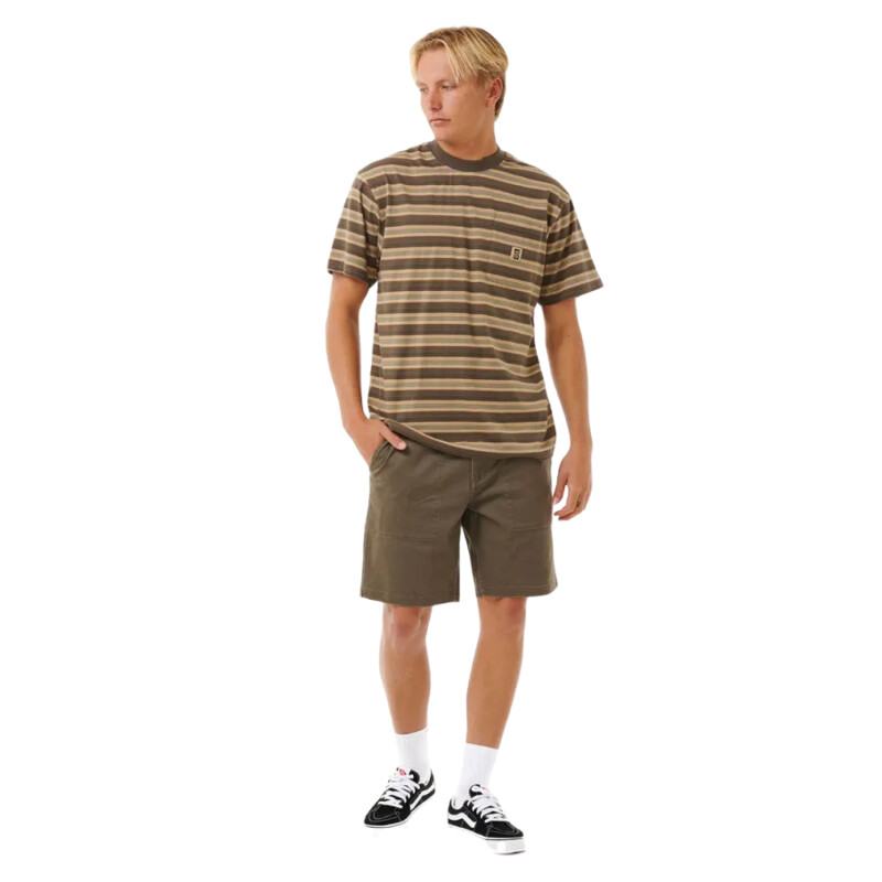 Remera Rip Curl Search Stripe Tee - Marron Remera Rip Curl Search Stripe Tee - Marron