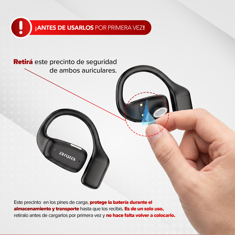 Auriculares Bluetooth Deportivos AIWA Conducción De Aire IPX4 con Micrófono Incorporado | AW-AK56 Auriculares Bluetooth Deportivos AIWA Conducción De Aire IPX4 con Micrófono Incorporado | AW-AK56