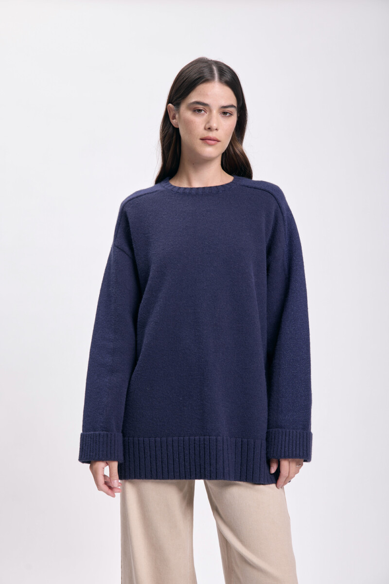 Buzo punto con lurex - Azul 