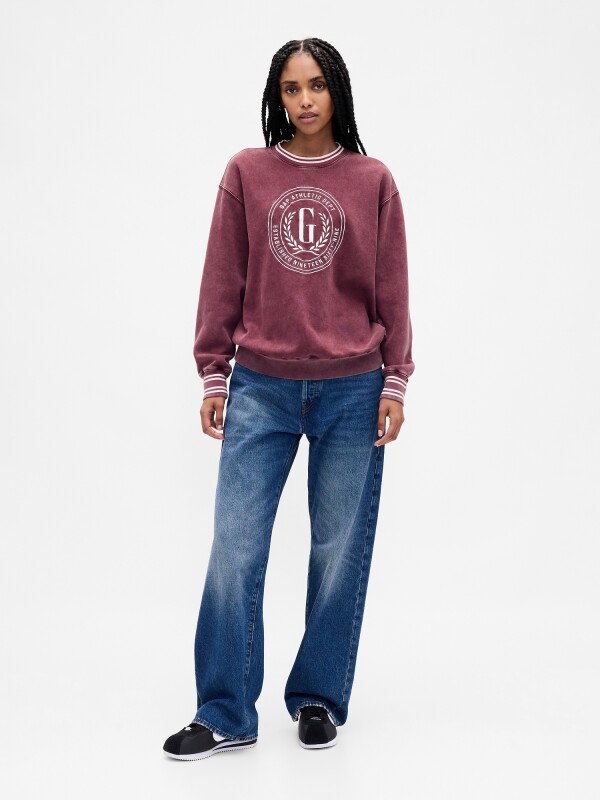 TUNIC LOGO PULLOVER TUSCAN RED WASH
