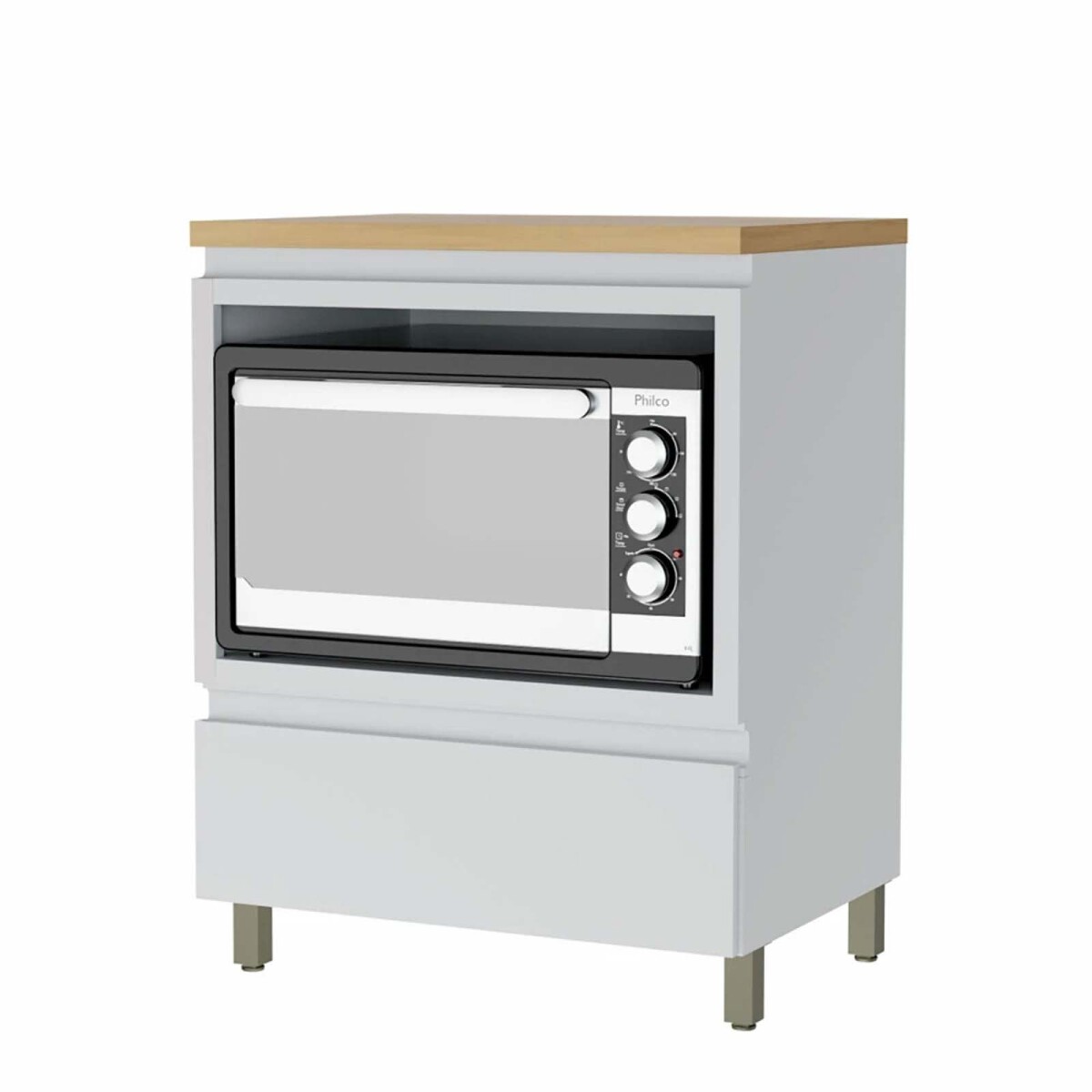 BAJO MESADA MICRO - 70 CM MDF BLANCO SUECIA 