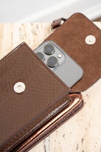 Porta Celular Combinado Marron