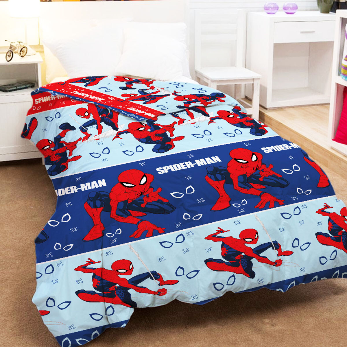 Acolchado infantil 1 Plaza 100% Microfibra - Spiderman 