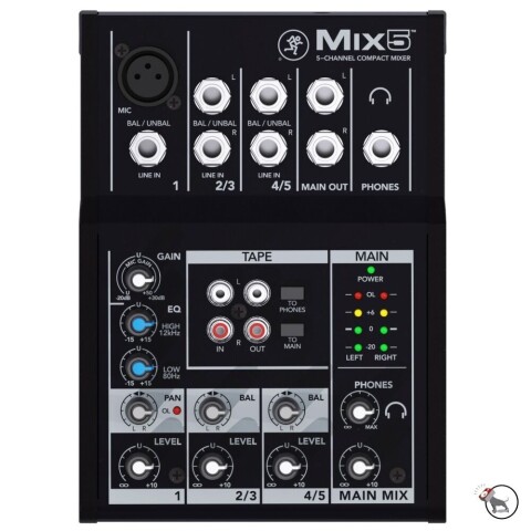 Consola 5 canales,MIXER Compacto Mix5 (EU) Unica