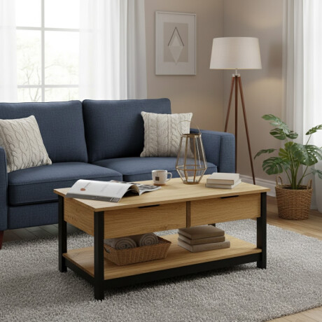 MESA DE LIVING CENTRO EN MADERA MACIZA - CON CAJONES MESA DE LIVING CENTRO EN MADERA MACIZA - CON CAJONES