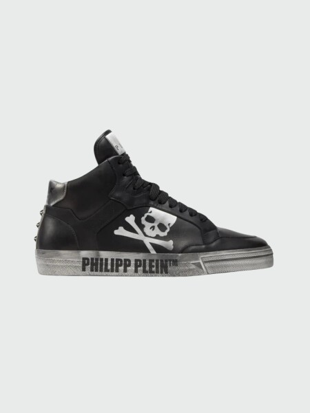 PHILIPP PLEIN - zapatillas negras Retrokickz™ de cuero Negro
