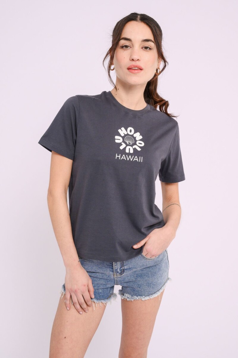 Remera estampada Azul