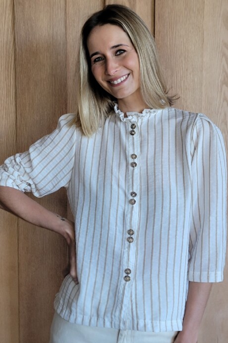 Camisa Carlotta 2.0 Raya Beige gruesa