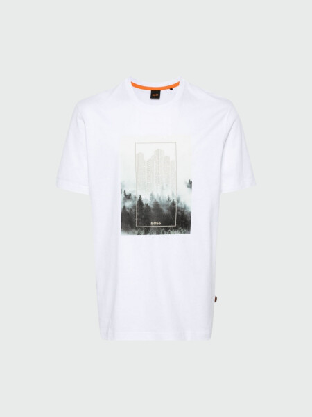 BOSS - Remera regular Fit en algodón Blanco