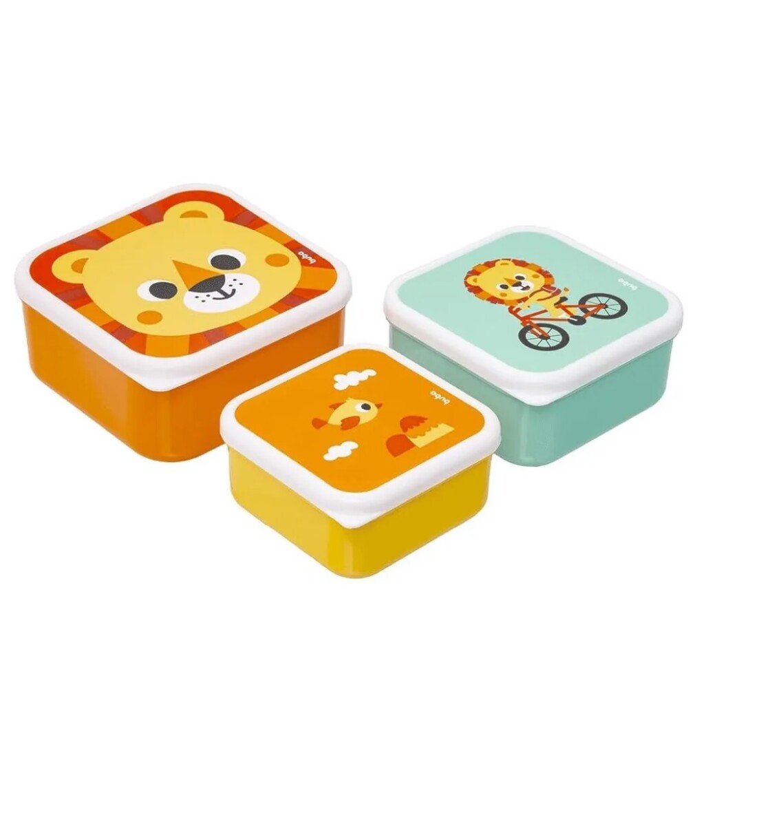 Set x3 tupper animales BUBA - leon bubazoo 