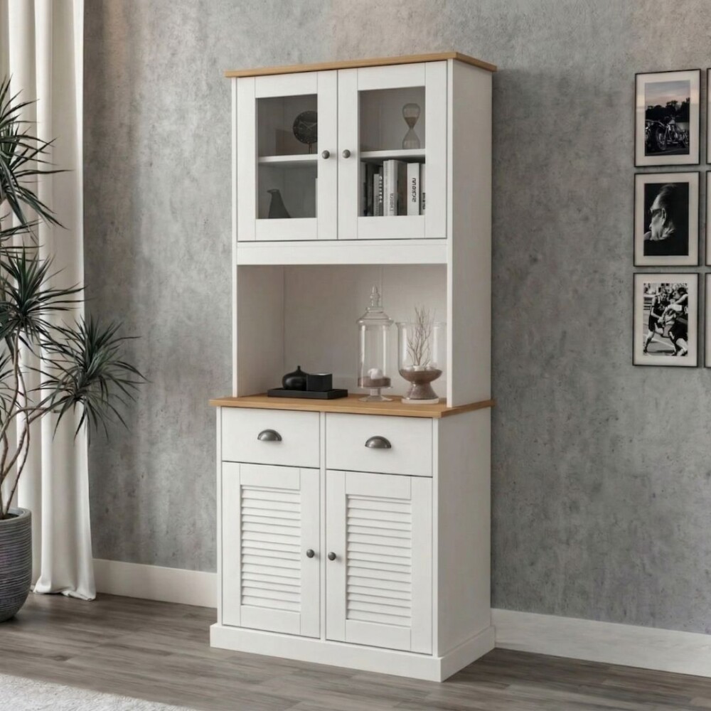 Cristalero 4 Puertas 2 Cajones Linea Valenciana Blanco Cristalero 4 Puertas 2 Cajones Linea Valenciana Blanco