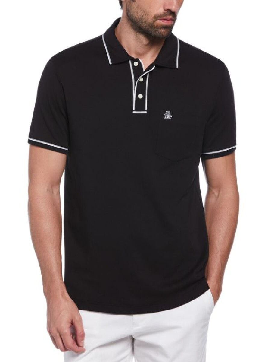 Polo Earl Org Int Sticker Penguin - Negro 