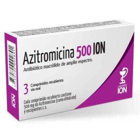 Azitromicina 500 mg 3 Comprimidos Azitromicina 500 mg 3 Comprimidos