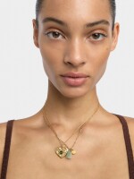 Set De Collares Con Colgante Corazón Y Piedra azul