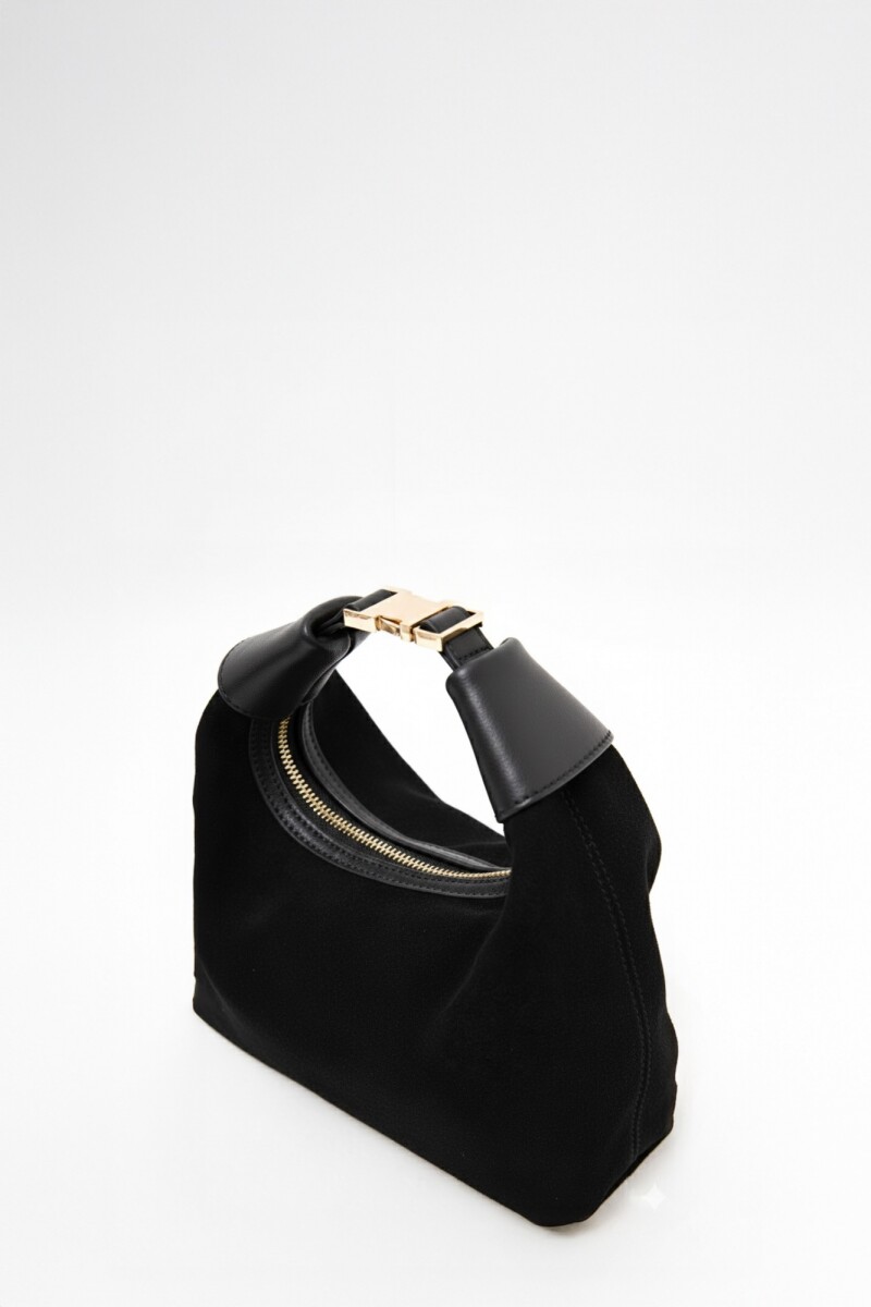 Bandolera de cuero hobo negro