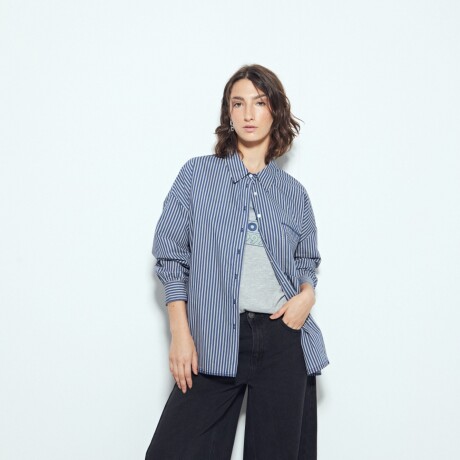 CAMISA CASTILANA Azul Marino