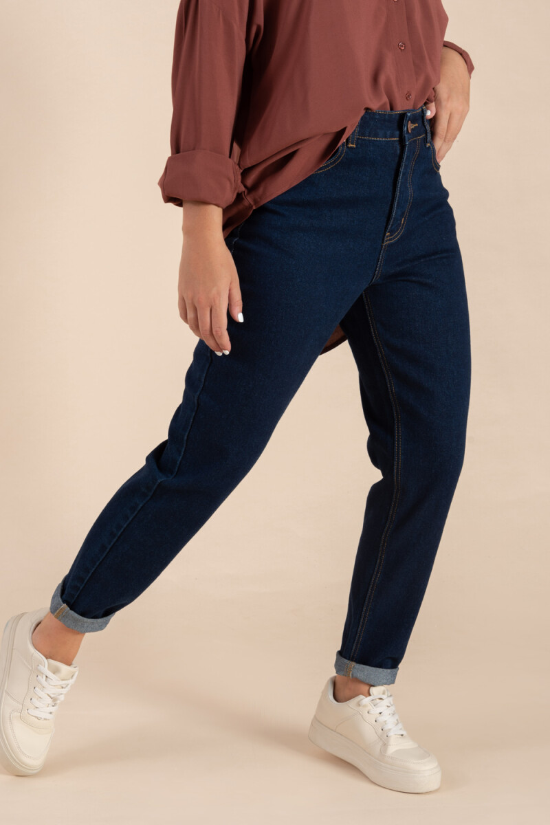 Jean mom fit Azul Medio