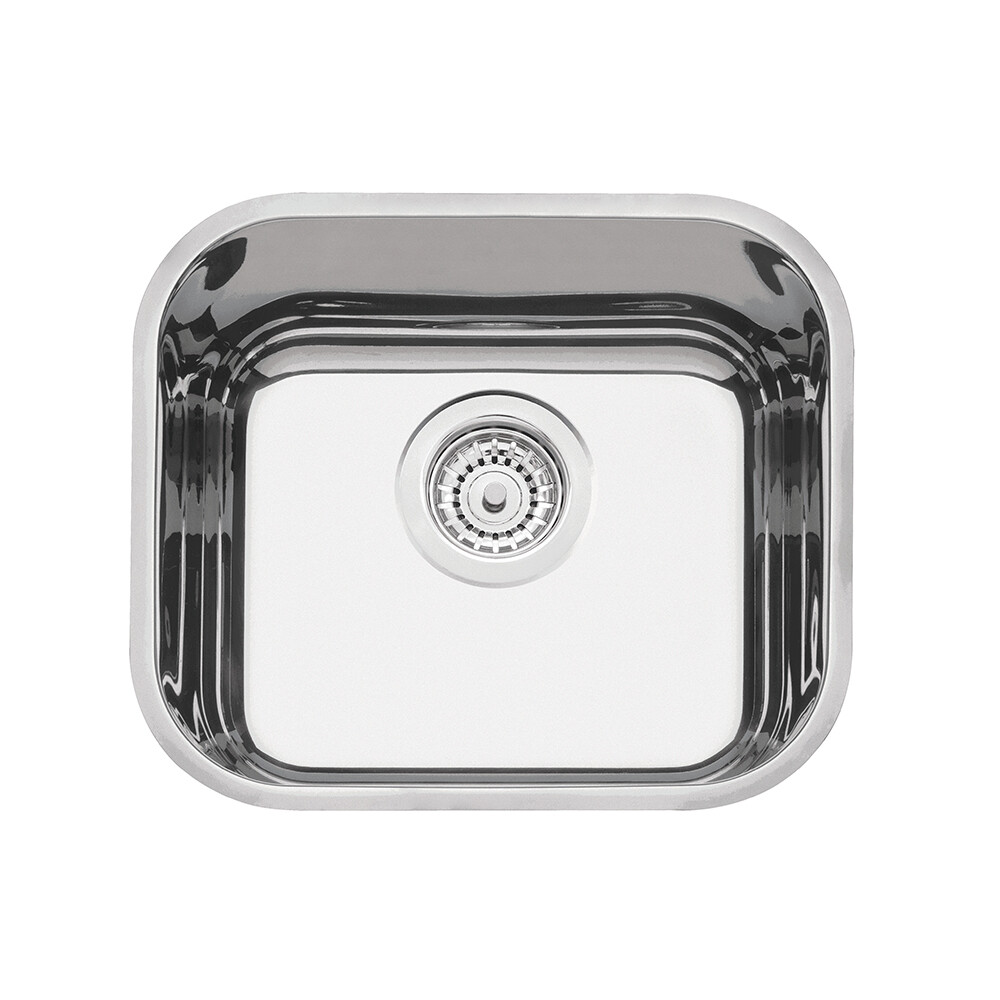 PILETA SIMPLE DE ACERO INOXIDABLE 304 TERMINACIÓN ALTO BRILLO 40X34 CM TRAMONTINA Pileta Simple De Acero Inoxidable 304 Terminación Alto Brillo 40x34 Cm Tramontina