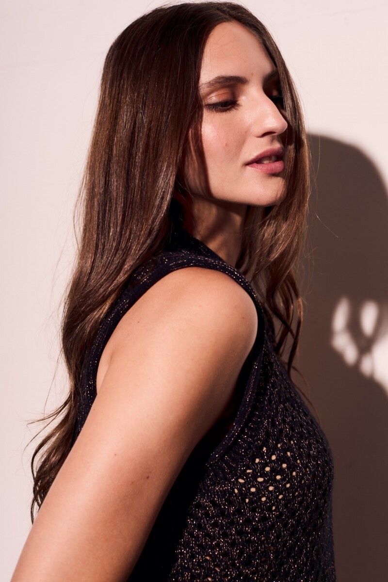 Top Calados Lurex Negro