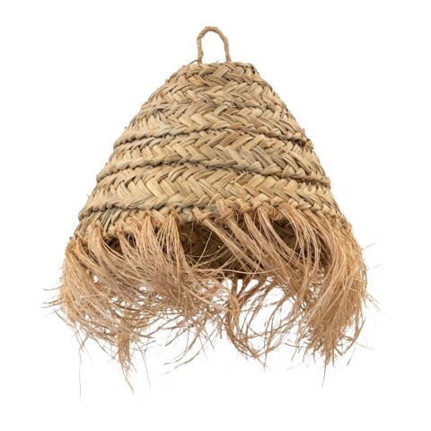 PANTALLA COLGANTE BEIGE C/FLECOS Unica