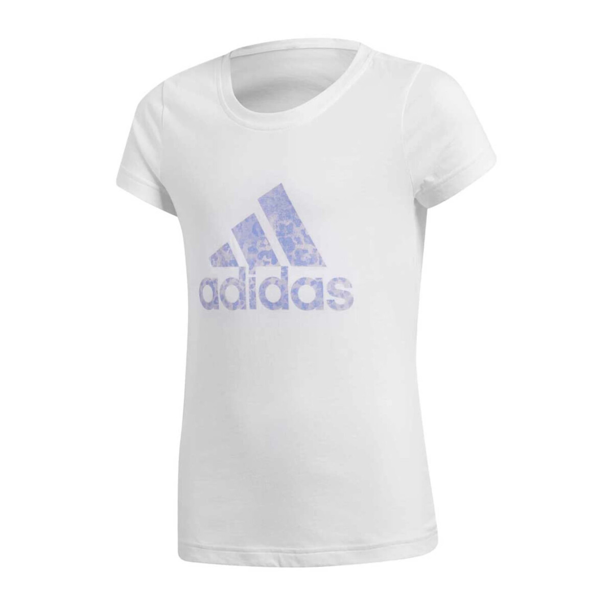 Remera Infantil Adidas Essentials Performance Logo - Blanco - Púrpura 