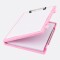 Carpeta Caja Rígida Con Aprieta Hojas Rosa