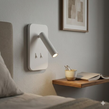 Portátil led de pared con SPOT móvil, DOBLE LUZ BLANCA