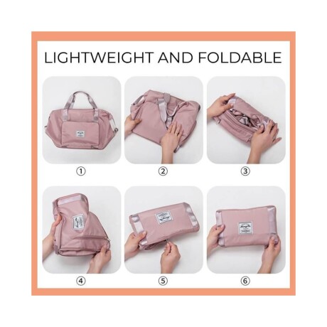 BOLSO PLEGABLE PARA VIAJES MULTIFUNCIÓN IMPERMEABLE\n LILA