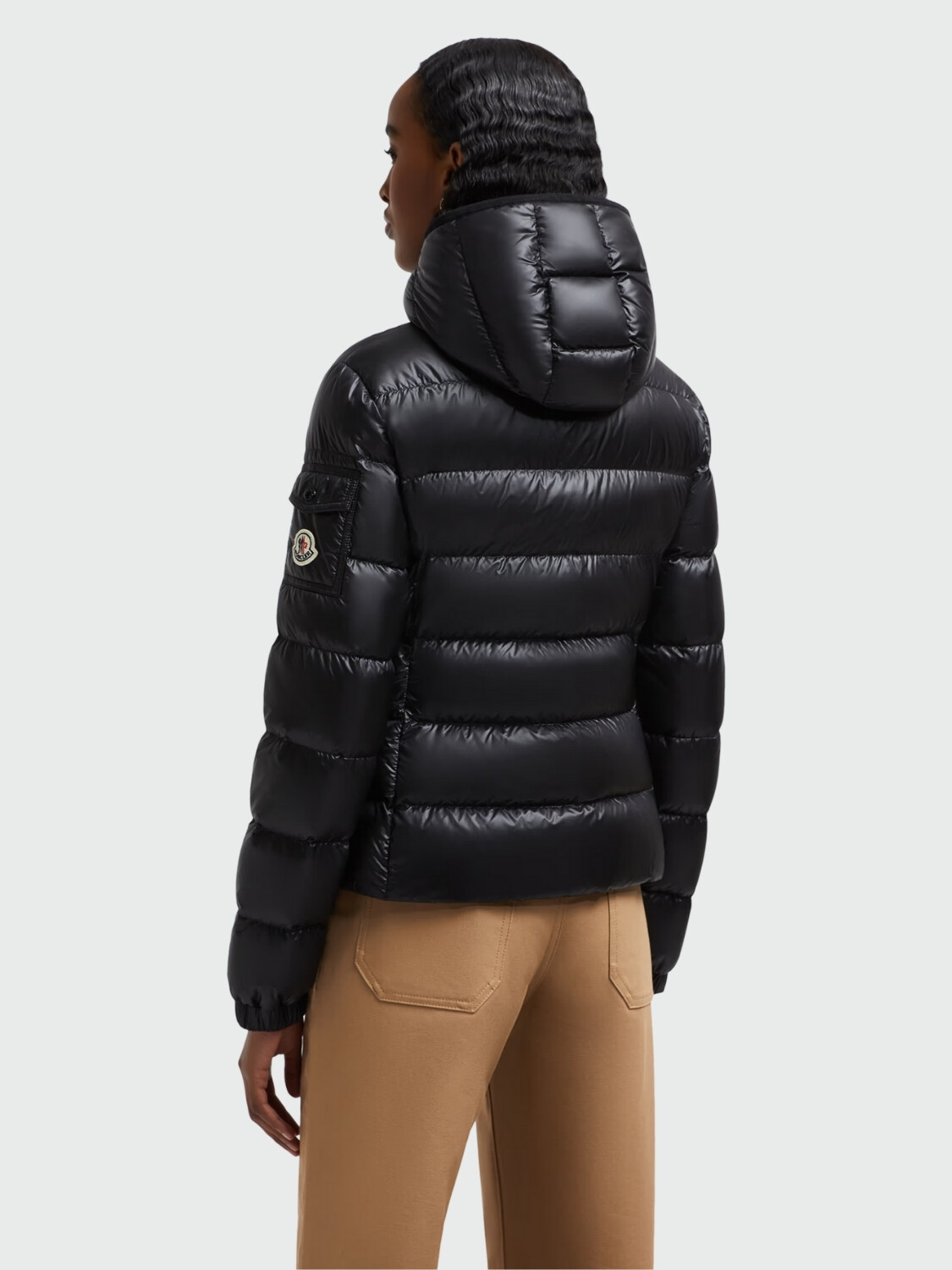 Moncler - Plumífero Corto con Capucha GLES Negro