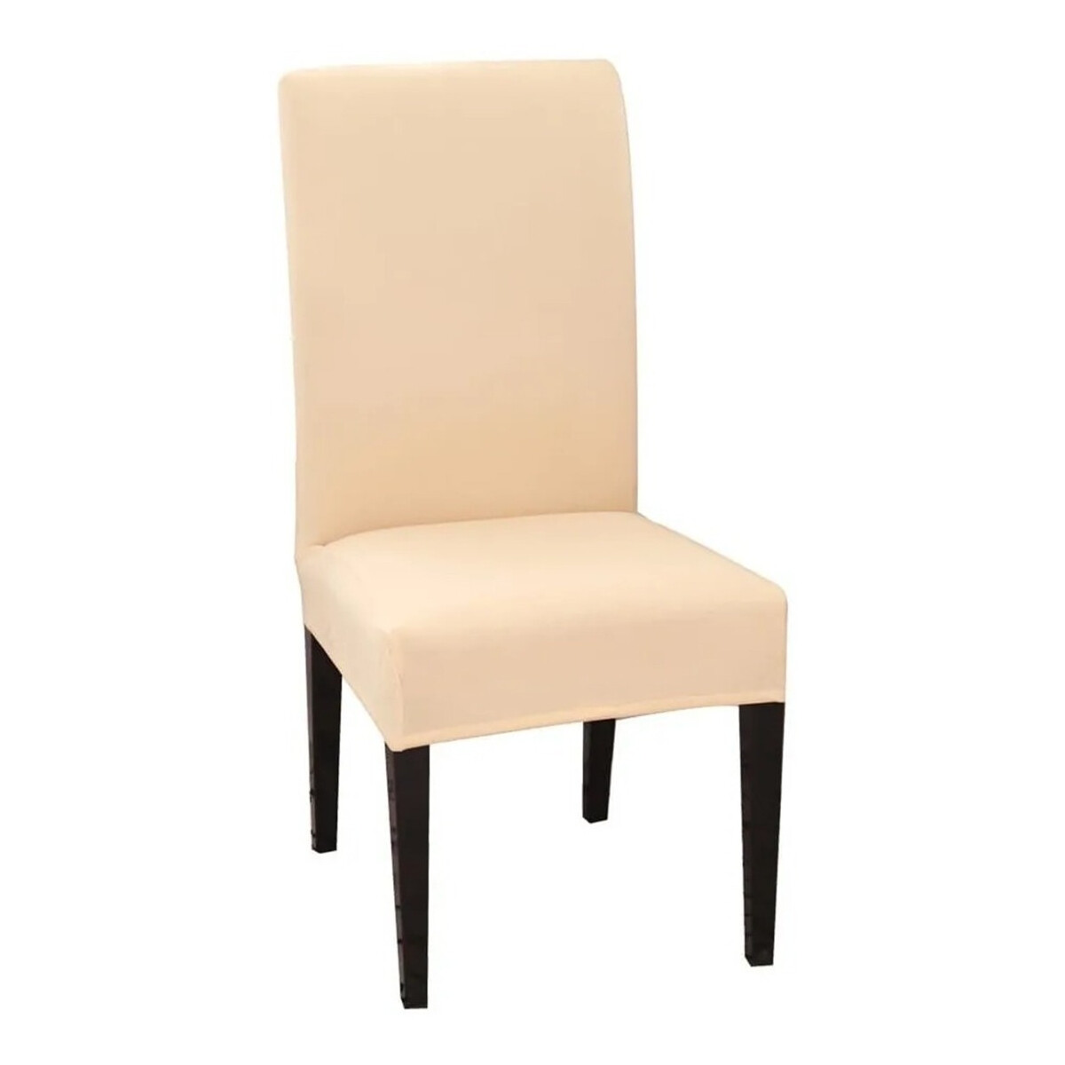 Funda Para Silla Comedor Cubre Asiento Elastizada Y Lavable - Variante Color Beige 