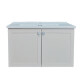 Mobiliario Baño Mueble Con Bacha De Loza Mdf Color Beige
