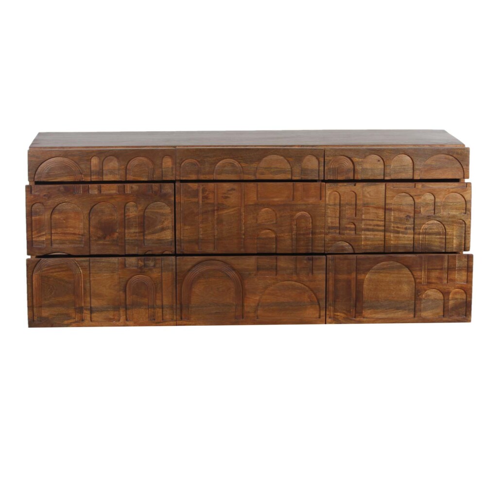 APARADOR MDF-Y-MADERA MARRON GEOMETRIC