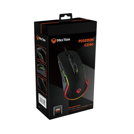 Mouse Gamer Meetion Poseidon G3360 12000 DPI Mouse Gamer Meetion Poseidon G3360 12000 DPI