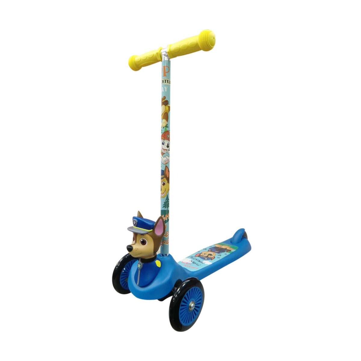 Monopatín Infantil 3d Paw Patrol Con 3 Ruedas Oficial - Celeste - Celeste 