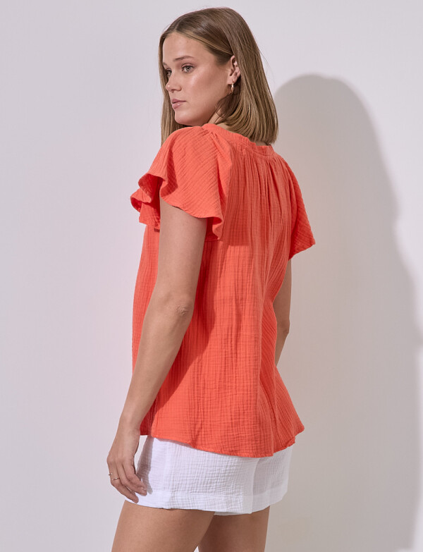 Blusa Algodón ANARANJADO