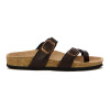 Sandalias Mujer Darkness Tiras Cruzadas Marron Oscuro