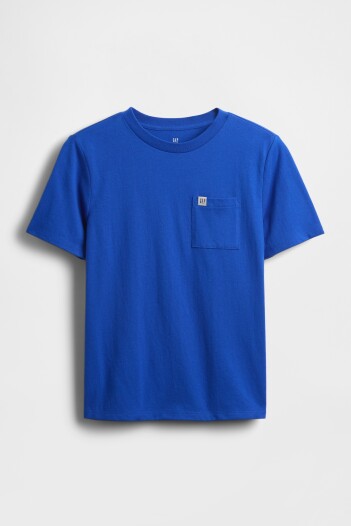 Remera Bolsillo Logo Gap Niño Royal Gem