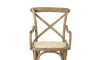 Silla de Roble cruceta con apoyabrazos Tapizada Silla de Roble cruceta con apoyabrazos Tapizada