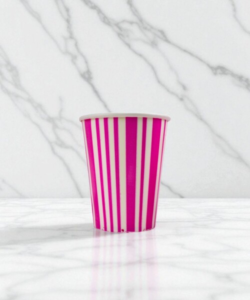 Vaso polipapel 8 oz FUCSIA LINES
