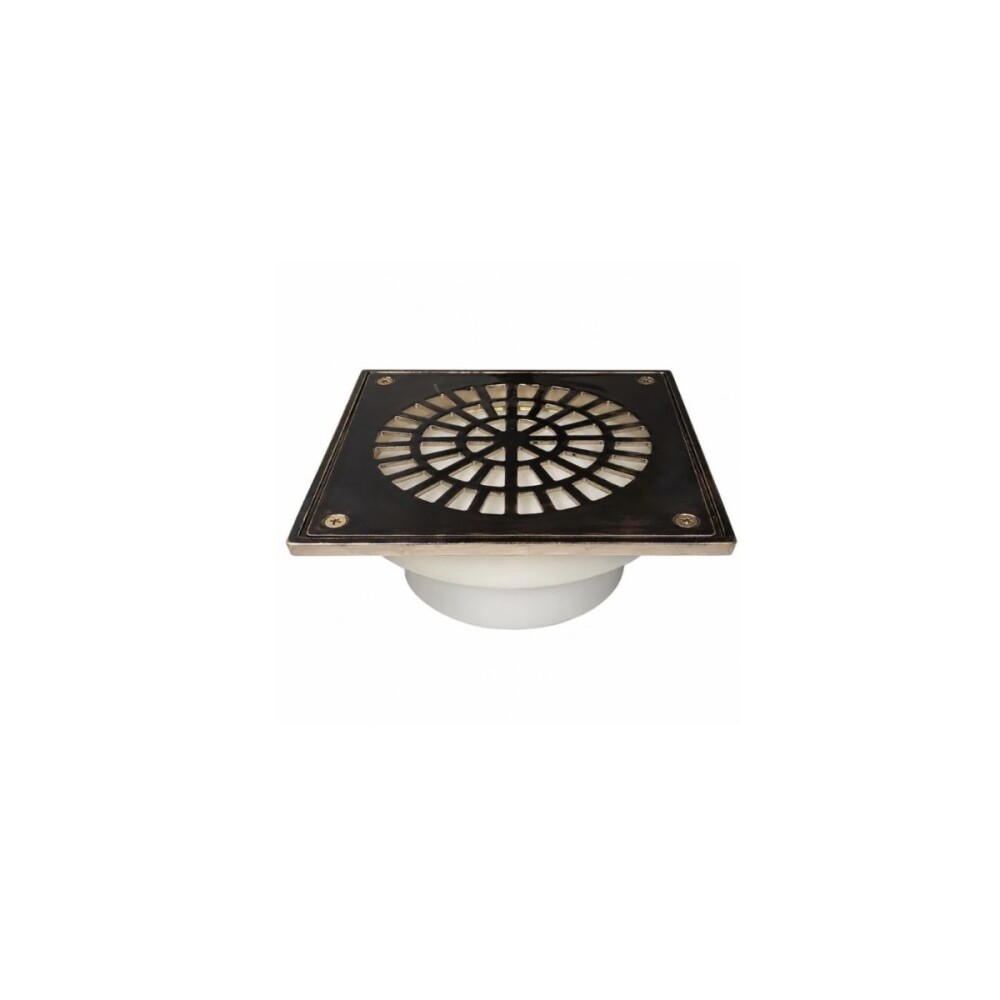 Rejilla bronce cromada con base reja 15x15 cm Rejilla Bronce Cromada Con Base Reja 15x15 Cm