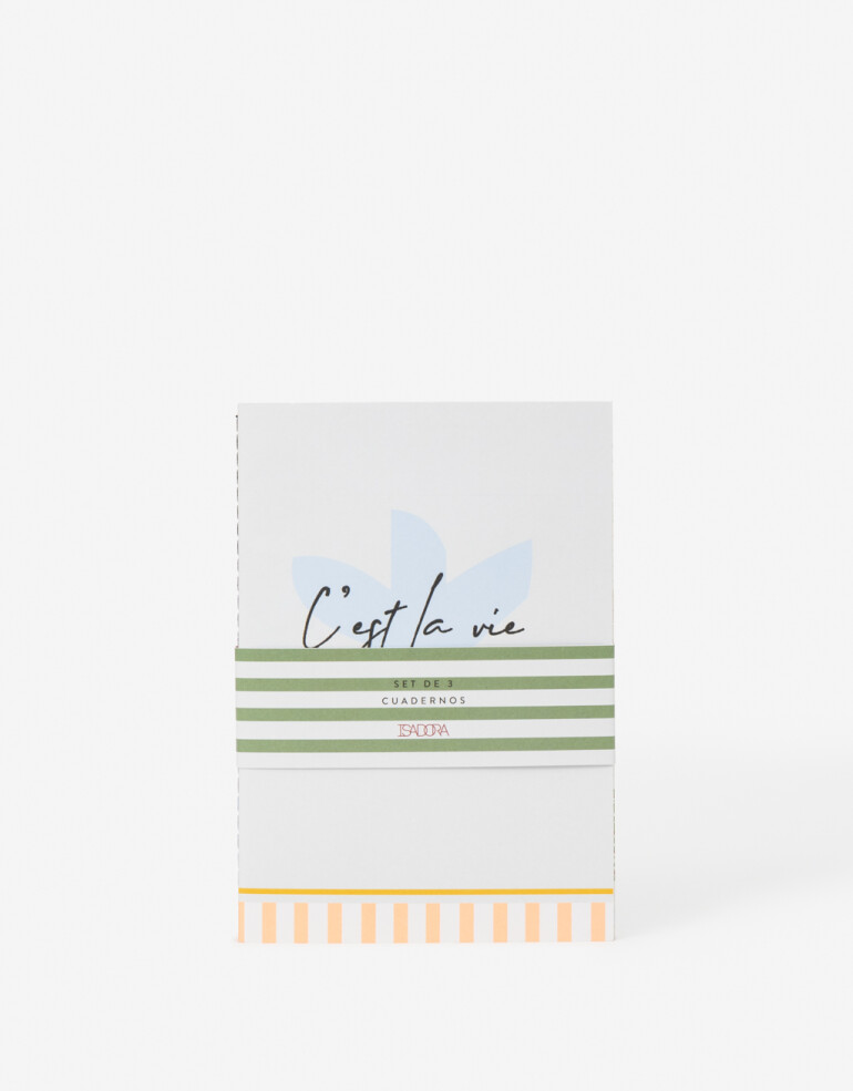 Anotadores Cuadernos y Memos Set De Cuadernos C'est La Vie - Combinacion Multicolor