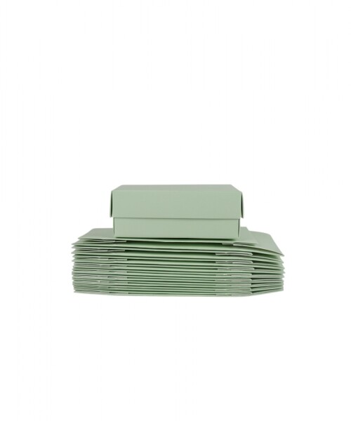 Pack x 20 unid - caja 03 8x12x4,5 cm eco VERDE AGUA